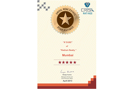 Crisil Rating Certificate for Xcube