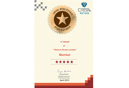 Crisil Rating Certificate for X’Trium